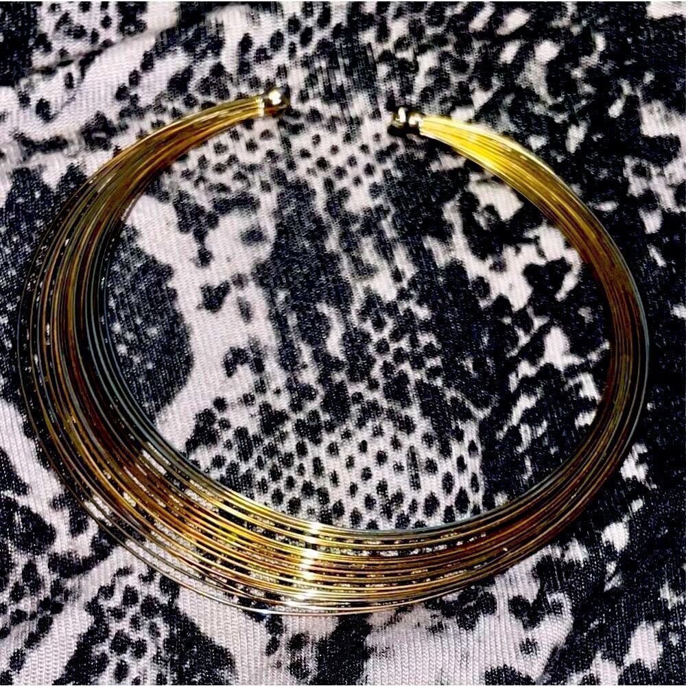 1960’s Mixed Metal Collar Choker Necklace - Picture 2 of 9